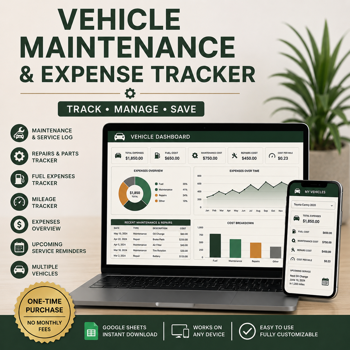 Vehicle Maintenance & Expense Tracker