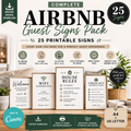 Airbnb Guest Signs Pack – 25 Printable Vacation Rental Signs