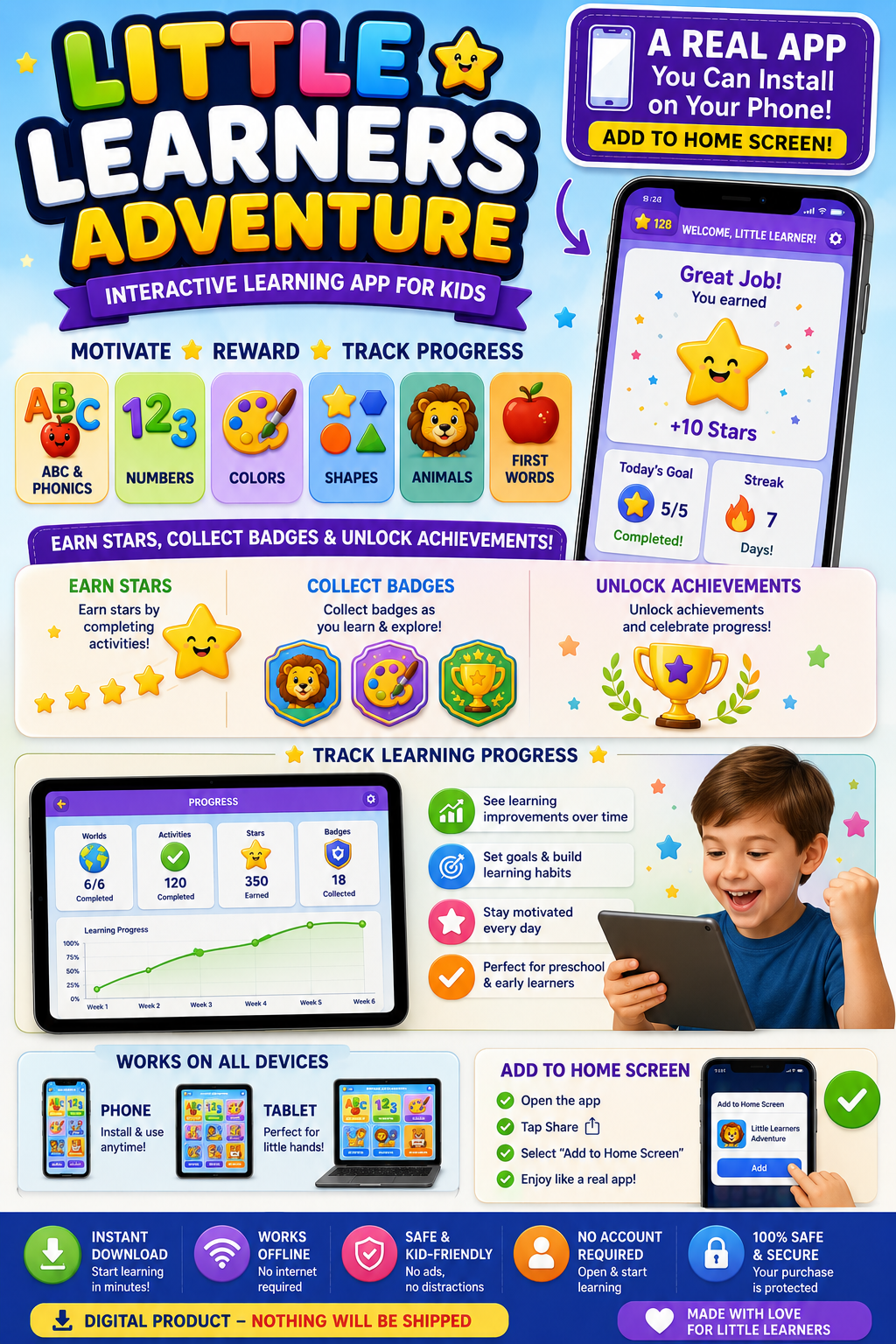 Little Learners Adventure – Interactive Learning App for Kids