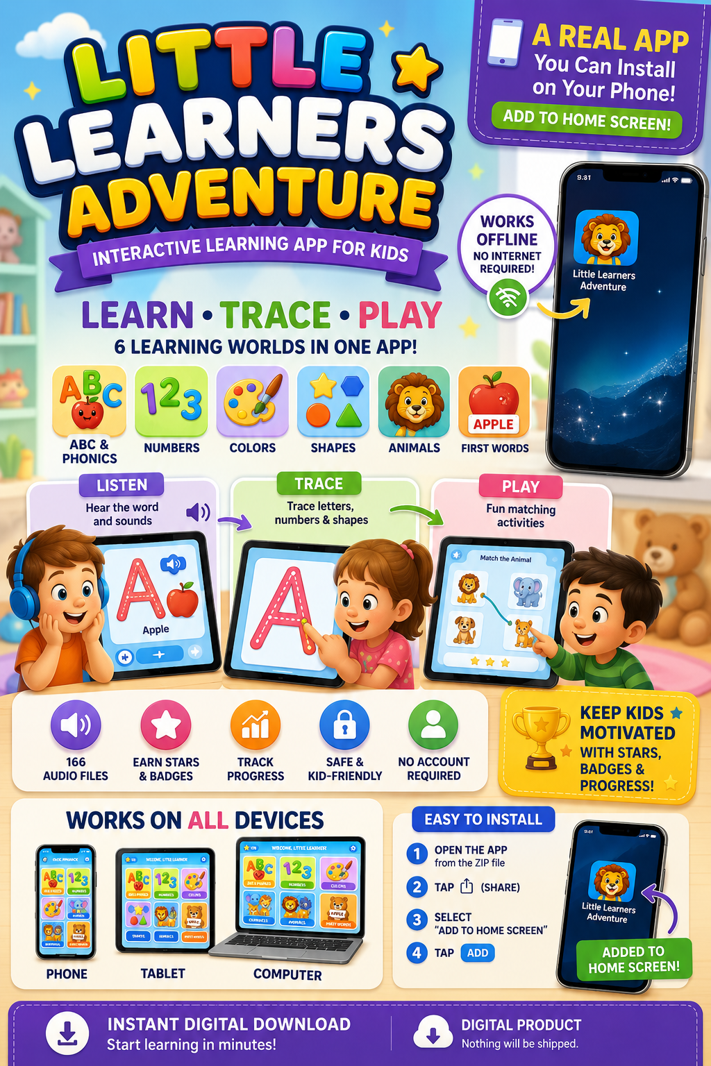 Little Learners Adventure – Interactive Learning App for Kids