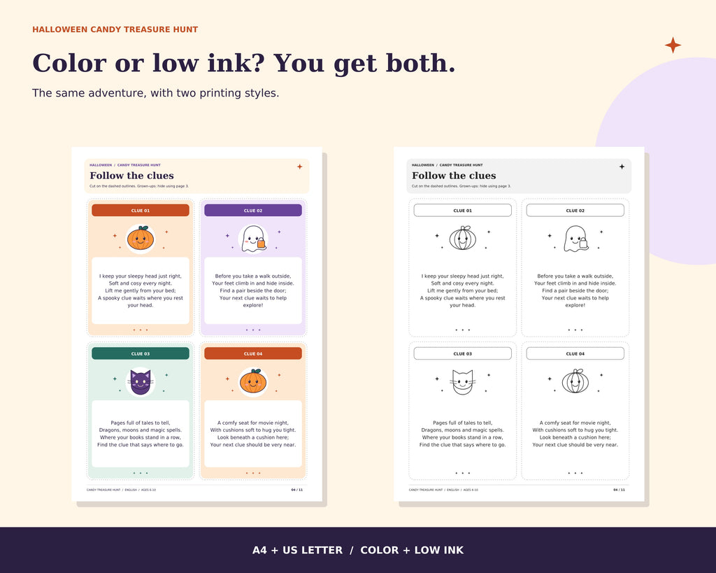 Color and low-ink printable versions