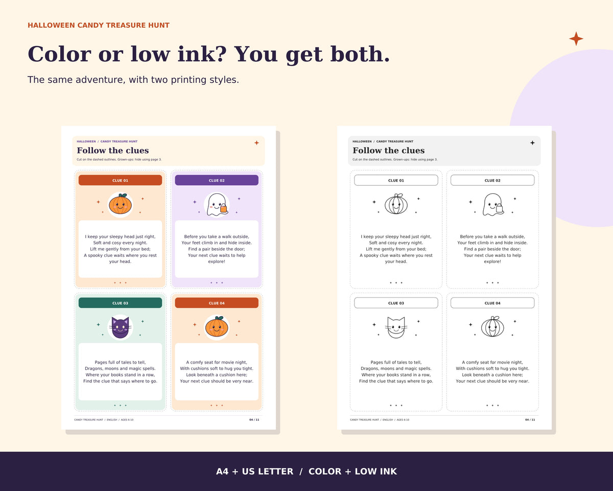 Color and low-ink printable versions